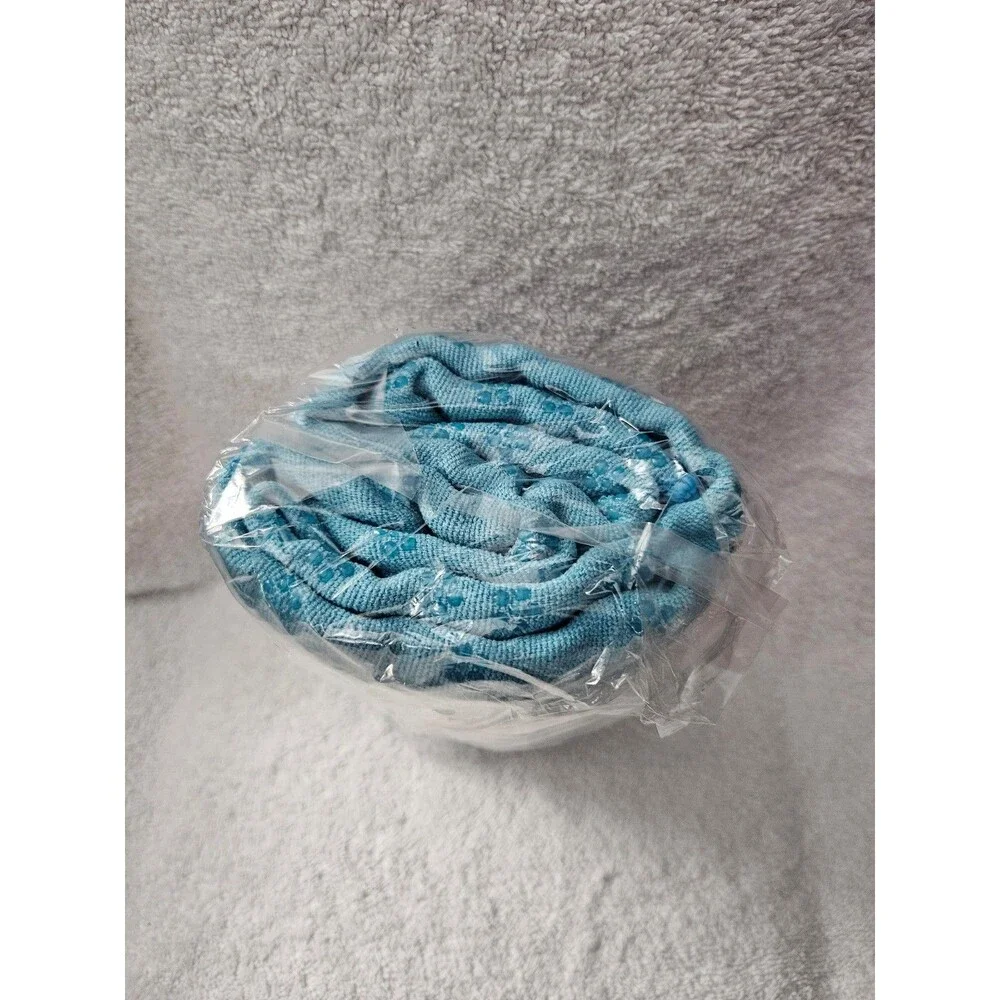 Yoga Towel Non Slip Grip Dots Hot Yoga Mat Cover Light Blue New